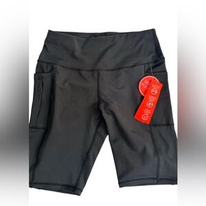 Adrienne Vittadini Black Biker Shorts